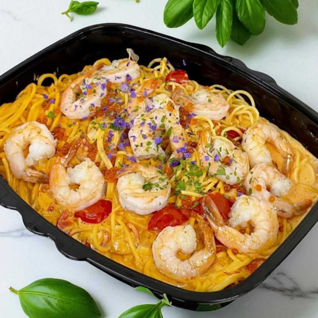 蕃紅花鮮茄蝦意粉