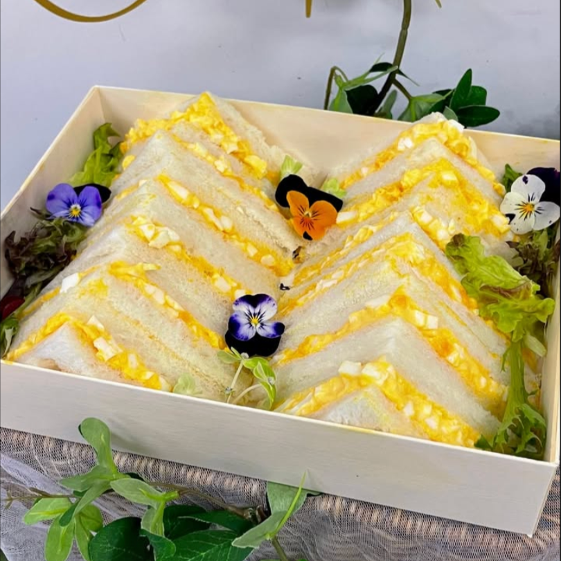 碎蛋沙律三文治 1/4