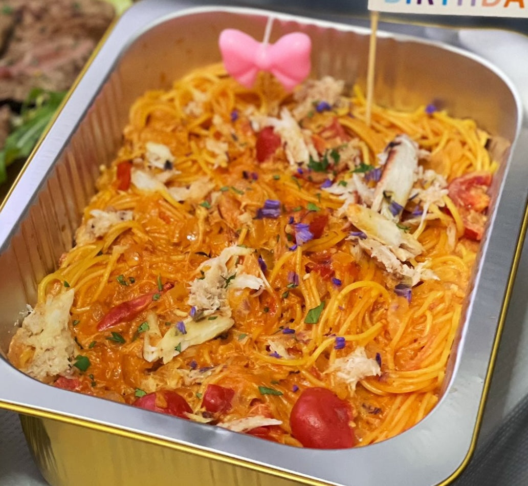 蕃紅花鮮茄蟹肉意粉