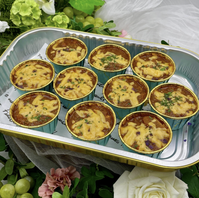 芝士和牛肉醬薯蓉杯